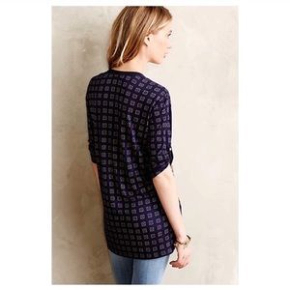 Anthropologie Tiny Persian Pear Paisley Top S - Picture 2 of 7